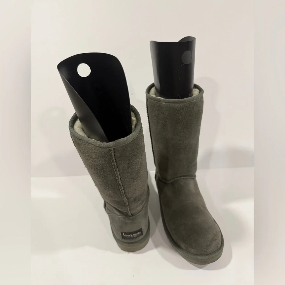 Koolaburra by UGG Tall Gray Shearling Boots Women’s 7 Classic Cozy Winter